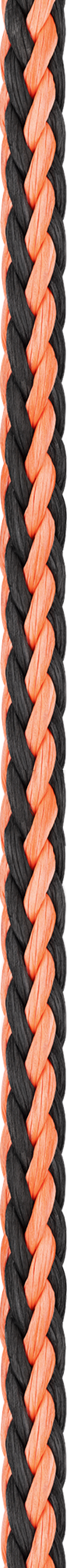 Bi-color orange and black Staurn-12 HMPE 12-Strand Rope